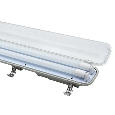 5 Year Warranty PC Transparent Cover for T8 LED Tube 2*9W IP65 Ik08 LED Waterproof Corrosion-Proof Tri-Proof Lighting Fixture Linear Light
